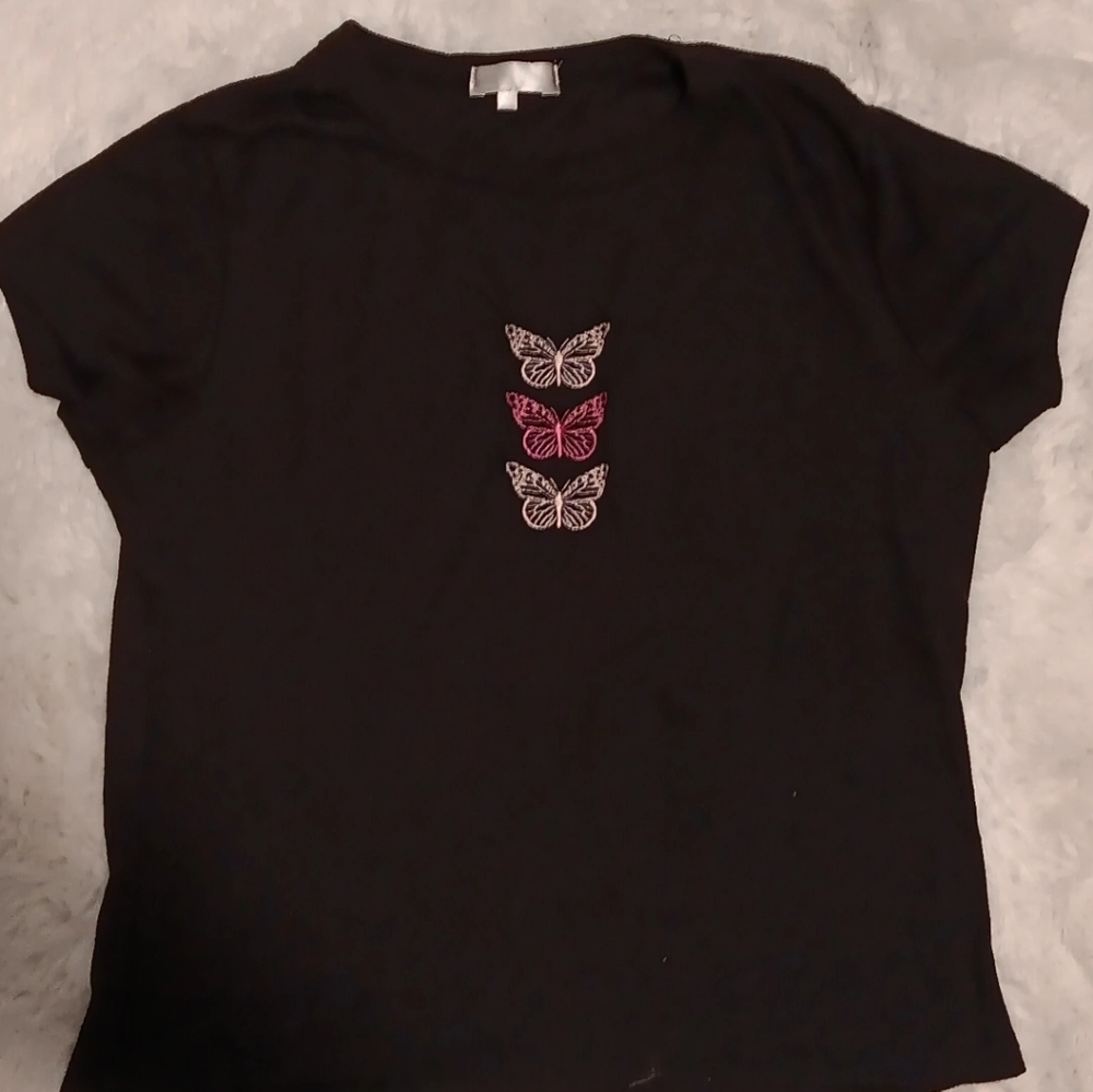 Butterfly tank top black